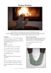 Sockan Kvadrat tryckt stickmönster