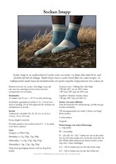 Handgjord lyx - tryckt stickmönster Sockan Istapp